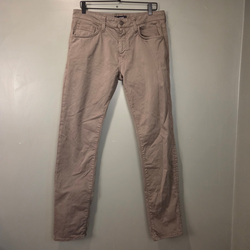 Mavi Men's Jake Slim Leg Chino Pant Size 32x34 Khaki Green Stretch Office Preppy